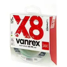 Плетеная леска Lucky John Vanrex х8 BRAID Fluo Green 125/018 LJ4118-018