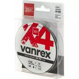 Плетеная леска Lucky John Vanrex х4 BRAID Moss Green 125/014 LJ4114-014