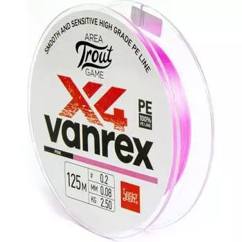 Плетеная леска Lucky John LJ Area Trout Game х4 BRAID Pink LJ4110-008