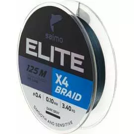 Плетеная леска Salmo Elite х4 BRAID Dark Gray 125/010 4950-010