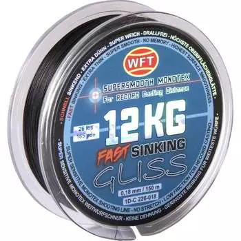 Плетеная леска WFT KG GLISS SINKING Black 1D-C-226-018