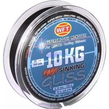 Плетеная леска WFT KG GLISS SINKING Black 1D-C-226-016