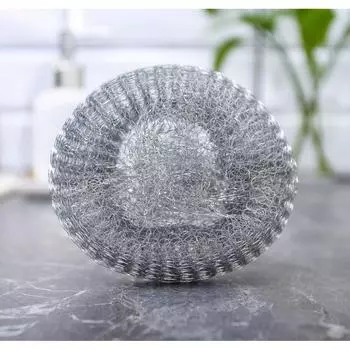 Плетеная металлическая губка для посуды Raccoon 4981496