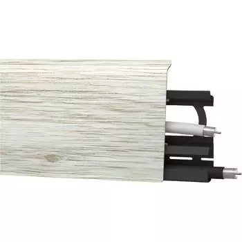 Плинтус Arbiton Indo 135 Дуб платиновый, 2500x70x26 мм 203391