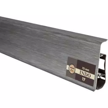 Плинтус Arbiton Indo 17 Алюминий, 2500x70x26 мм 61606