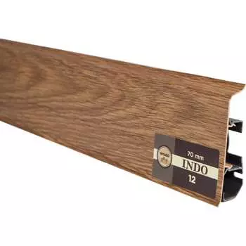 Плинтус Arbiton Indo 12 Дуб Темный, 2500x70x26 мм 61589