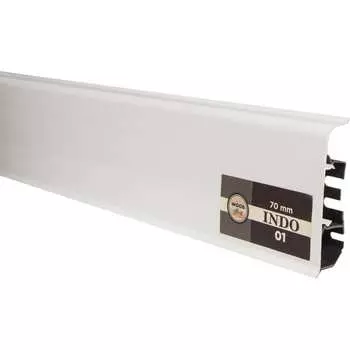 Плинтус Arbiton Indo 01 Белый, 2500x70x26 мм 112498