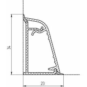 Плинтус ООО ДЕКОПЛИНТ ДЖОКЕР 3 № дуб Корсиканский 3.05 м 3 3852