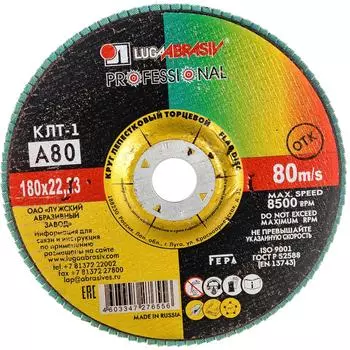 Плоский лепестковый круг Luga-Abrasiv КЛТ1 4603347276556