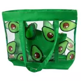 Пляжная сумка с косметичкой русские подарки 46x8x36см 399404