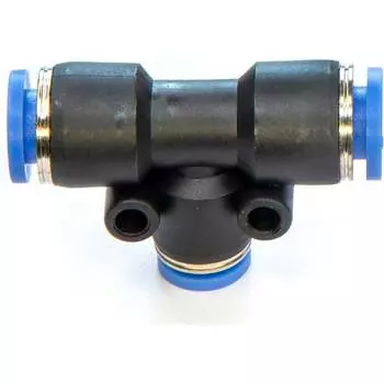 Пневматический цанговый пластиковый T-образный переходной фитинг HIMPT PUT 12-10 00-00008585