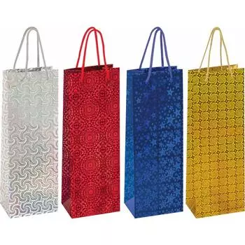 Подарочный пакет для бутылки Золотая сказка 606608