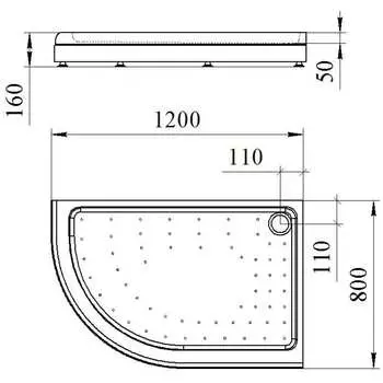 Поддон к душевому углу Радомир Соул 3 1-11-0-2-0-008