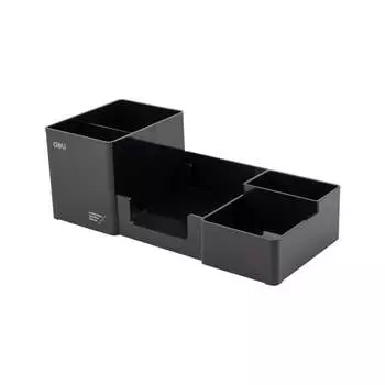 Подставка-органайзер для канцелярских мелочей DELI ez00220 6 отделений, черный 13623 1696480