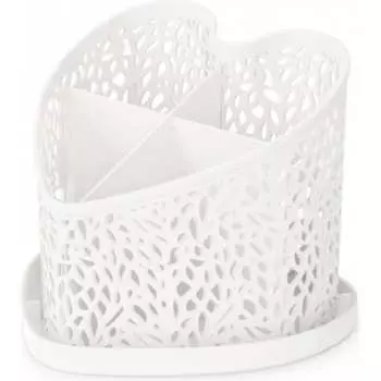 Подставка под ст.приборы ЗПИ "Альтернатива" Сердце белый М6252