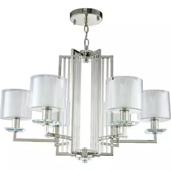 Подвесная люстра Crystal lux NICOLAS SP-PL6 NICKEL/WHITE
