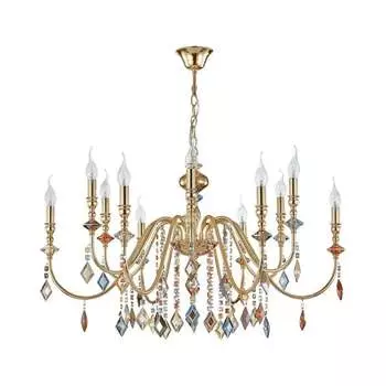 Подвесная люстра Crystal lux MERCEDES SP6+6 GOLD/COLOR