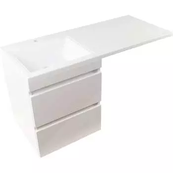 Подвесная тумба Style Line Даллас 110, Люкс белая, PLUS, ЭМАЛЬ СС-00002350