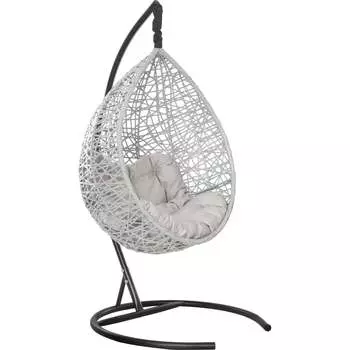 Подвесное кресло Лаура VALENCIA серый +каркас, подушка светло-серая VLC-511