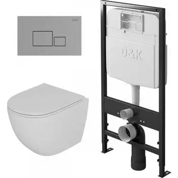 Подвесной безободковый унитаз D&K