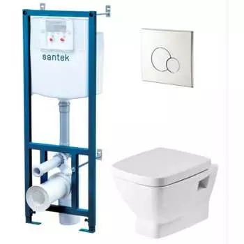 Подвесной безободковый унитаз Santek