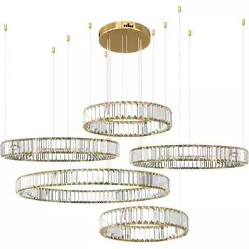 Подвесной светильник LOFT IT Crystal ring 10135/5 Gold