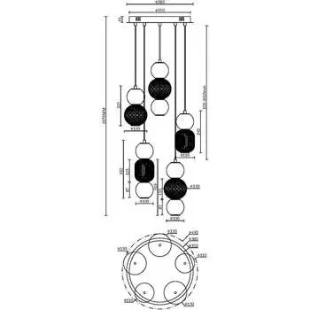 Подвесной светильник MAYTONI drop led MOD273PL-L80CH3K