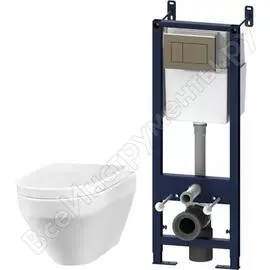 Комплект инсталляция с клавишей и подвесным унитазом am.pm spirit сиденье микролифт is3701738