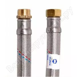 Подводка для воды mateu fil-bor 1", 0.8 м, гайка-штуцер, нержавеющая сталь 25114