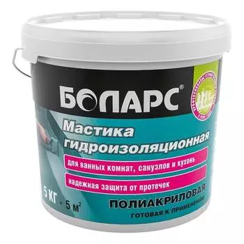 Полиакриловая мастика гидроизоляционная БОЛАРС 00000039059