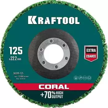 Полимерно-шлифовальный синтетический абразивный круг KRAFTOOL 36599-125