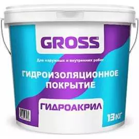 Полимерное гидроизоляционное покрытие GROSS Гидроакрил 4620002840303