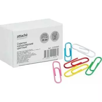 Полимерные негофрированные скрепки Attache Economy 1239383