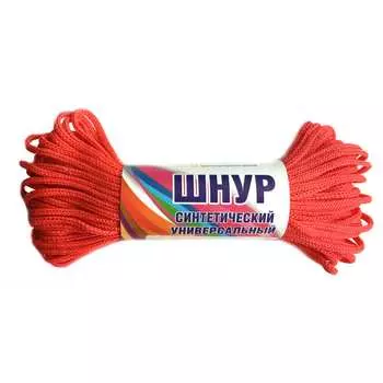 Полипропиленовый шнур без сердечника шпагат 4 мм х 20 м, красный 61012492