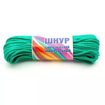 Полипропиленовый шнур без сердечника шпагат, диаметр 4 мм, длина 20 м, зеленый 61012772