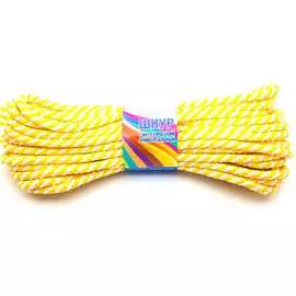 Полипропиленовый шнур фалового плетения с сердечником шпагат, диаметр 14 мм, длина 20 м, желтый 61012806
