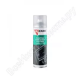 Полироль-очиститель для пластика салона KERRY глянцевый, бабл-гам, аэрозоль, 335 мл Полироль-очиститель пластика салона глянцевый (бабл-гам) KERRY KR-908-2