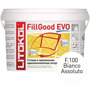 Полиуретановый состав для затирки швов LITOKOL FillGood EVO F.100 BIANCO ASSOLUTO 496280002