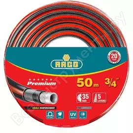 Поливочный армированный пятислойный шланг Raco PREMIUM 40300-3/4-50_z01