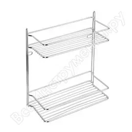 Прямая двойная полка для ванной комнаты и кухни FORA