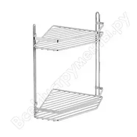 Угловая двойная полка для ванной комнаты и кухни FORA