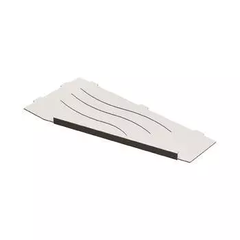 Полка RGW MT-11W/белая волна, металл 1,5 мм (правая) 49279911-01R