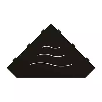 Полка RGW MT-13B/черная волна, металл 1,5 мм 49279913-04