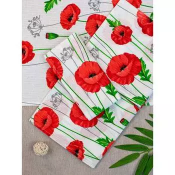 Полотенце вафельное Самойловский текстиль Маки 764540