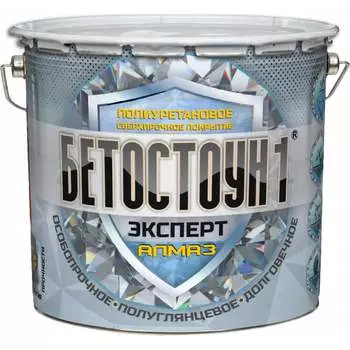 Полуглянцевая полиуретановая эмаль для бетонных полов Красковия Бетостоун-1 Эксперт «Алмаз» ER-00004396