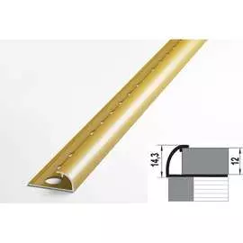 Полукруглый окантовочный алюминиевый профиль Лука