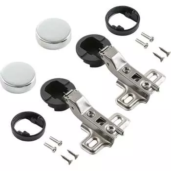 Полунакладная четырехшарнирная петля для стекла Lemax PROF 2pcs-M120-Half(M021)