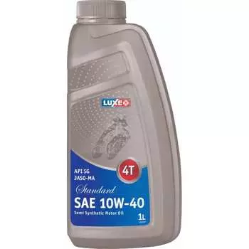 Полусинтетическое масло для четырехтактных двигателей LUXE jaso-ma 4t 10w40 standart 123