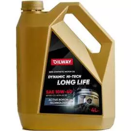 Полусинтетическое моторное масло OILWAY Dynamic Hi-Tech Long life 10W-40, API SG/CD 4640076018125