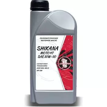 Полусинтетическое моторное масло SHIKANA LV MOTO 4T 10W-50 79548